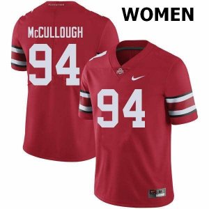 Women's Ohio State Buckeyes #94 Roen McCullough Red Nike NCAA College Football Jersey May TIF6544JS